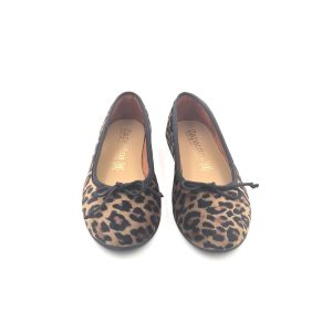 Bailarina O Parisina Respetuosa En Leopardodo Con Suela De Goma Antideslizante
