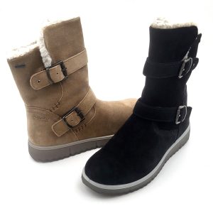 Bota Chica Alta 2 Hebillas Con Goretex para Frio y lluvia .