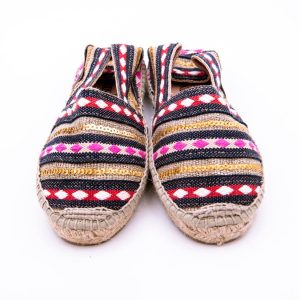 Alpargata cerrada lentejuela étnica