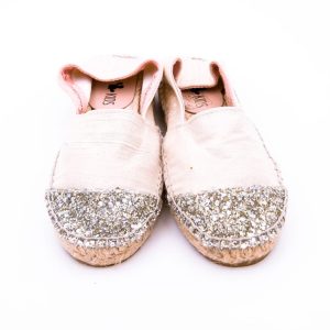 Alpargata seda puntera glitter