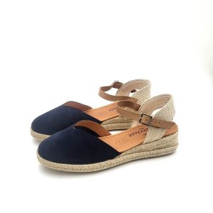 Alpargata ante cuña de 3cm con cierre de hebilla