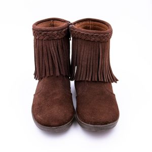 Bota Cremallera Flecos Serraje