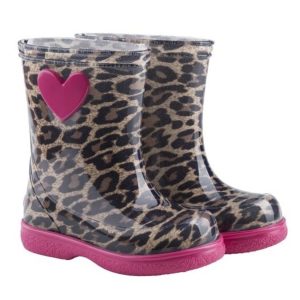 Bota Agua Igor en leopardo con suela de goma antideslizante