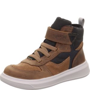 Botines altos con velcro y piel de cuero GORE-TEX