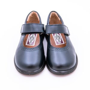 Mercedita colegial en napa piel con cierre de velcro de la marca HAMILTON