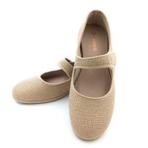 Mercedita con velcro y escamas plateadas y suela antideslizante