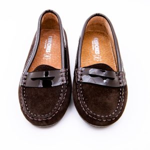 Mocasín Serraje o Piel combinado con Charol