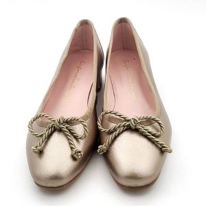 Parisina Tacón Metalizada Cordón Grueso