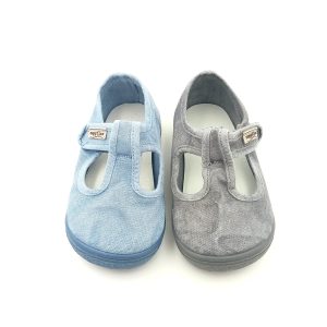 Pepito RESPETUOSA barefoot de tela con velcro y suela de goma