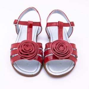 Sandalia charol flor