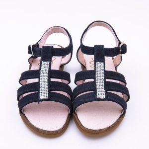 Sandalia Serraje Hebilla Brillantes