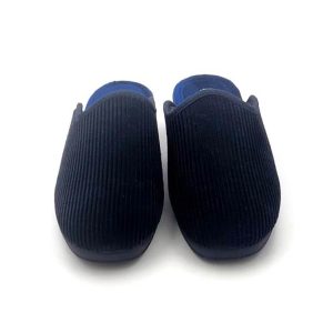 Zapatilla abierta de pana con cuña