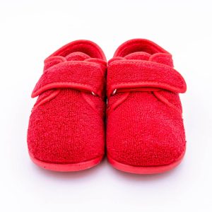 Zapatilla De Casa Para Niños En Algodón Toalla Con Cierre De Velcro Y Suela De Goma Antideslizante