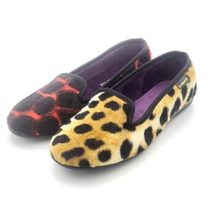 Zapatilla de casa para mujer cerrada LEOPARDO