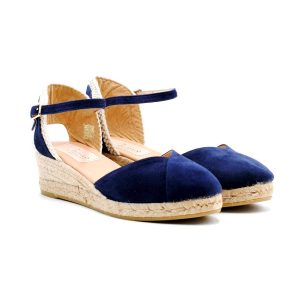 Alpargata De La Marca Gaimo Copita En Ante Con Tacon De 5cm Y Suela De Yute