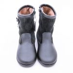 Bota Combinada Piel Serraje Lazo