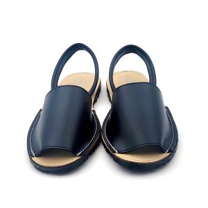 Menorquinas en napa piel y suela de goma