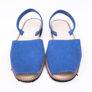 Menorquina En Piel Ante Con Suela De Goma