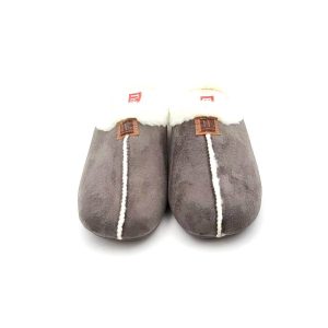 Zapatilla descalza borreguito para mujer con suela de goma antideslizante