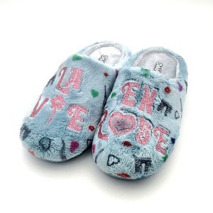Zapatilla de casa para mujer en algodón natural abierta con diseños de colores La Vie