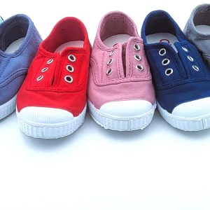 Playera o Zapatilla En Lona Algodón Sin Cordones Y Con Suela De Goma Antideslizante