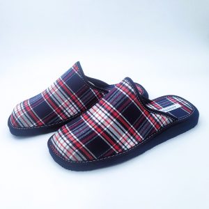 Zapatilla Descalza De Cuadros Escoceses Con Suela Microporosa