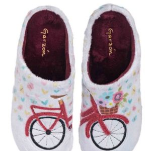 ZAPATILLAS PARA CASA DE MUJER CON ESTAMPADO DE BICICLETA CON PAISAJE