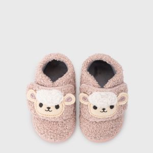 Zapatillas infantiles para casa RESPETUOSAS con estampado de OVEJA y cierre de velcro con suela super blandita