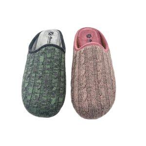 Zapatilla abierta de mujer de punto con suela antideslizante